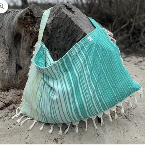 BEACHABLE 3 in 1 Striped Turkish Cotton Tote nautical beach blanket boho luxury